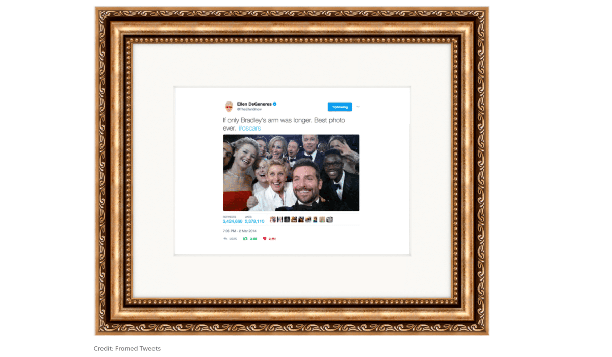 Framed Tweets was featured by Mashable in 2017.