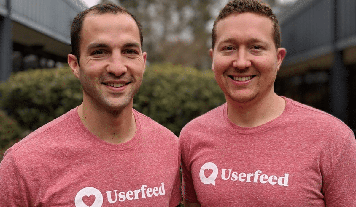Kyle Conarro and Landon Bennett, co-founders of Userfeed