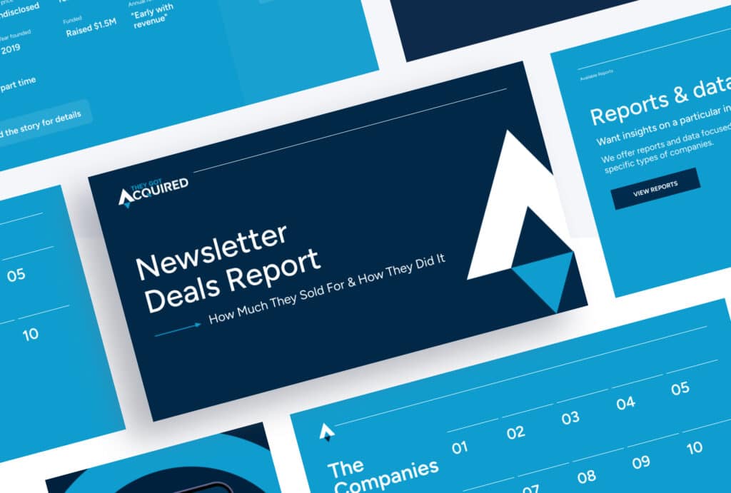 Newsletter Deals Report showcases newsletters that sold