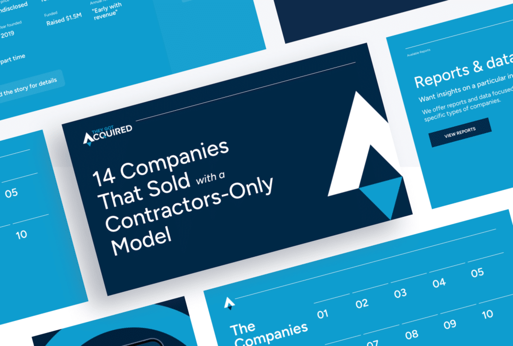 Companies that sold with a team of contractors