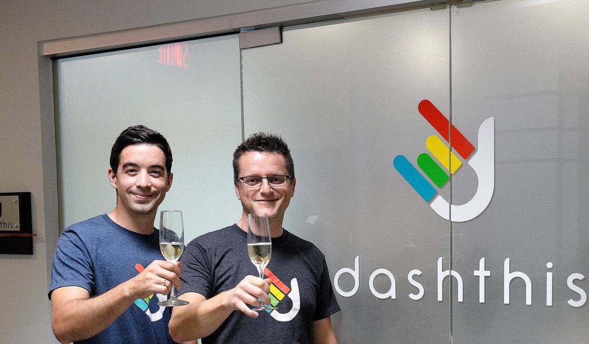 The DashThis team: Antoine Paré (CEO) and Stéphane Guérin (Founder)
