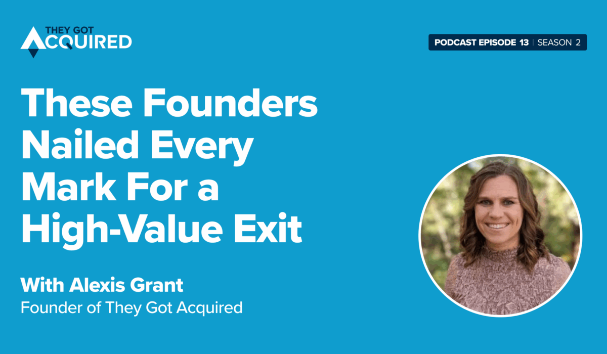 Says "These founders nailed every mark for a high-value exit" with a photo of Lexi